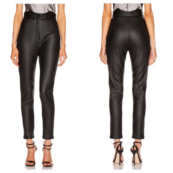 RETROFETE Tally Faux Leather Pant Black